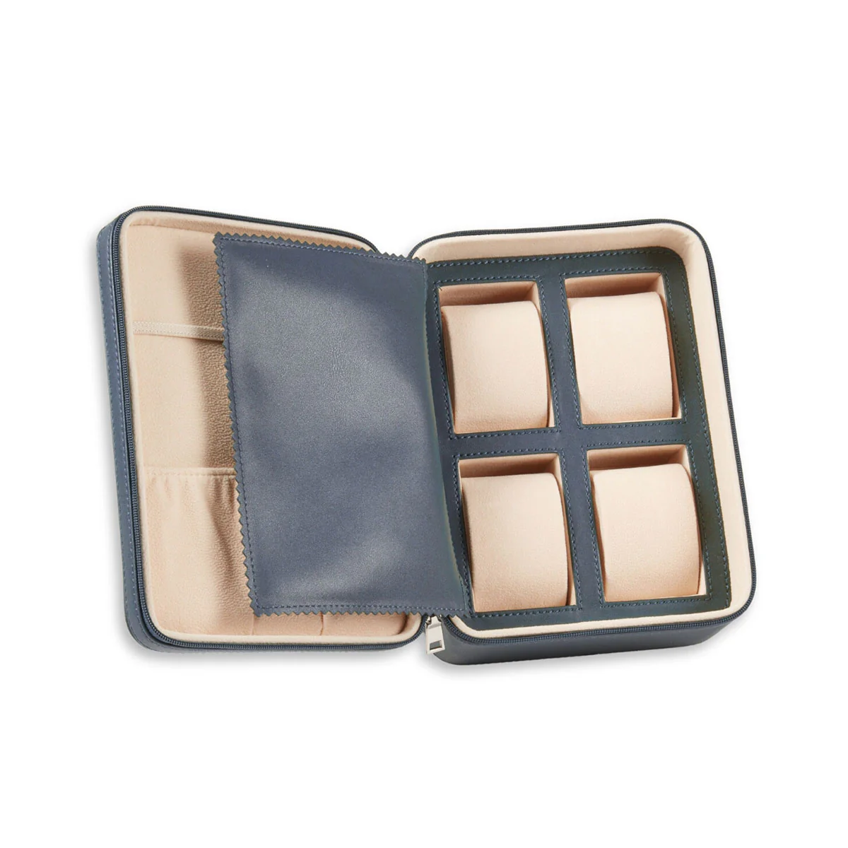 Leather Four Watch and Accessory Travel Watch Case - Image 8