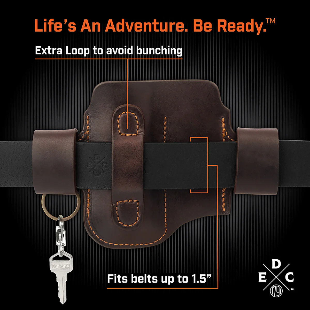 Leather Multitool Action Snap Belt Sheath - Image 3