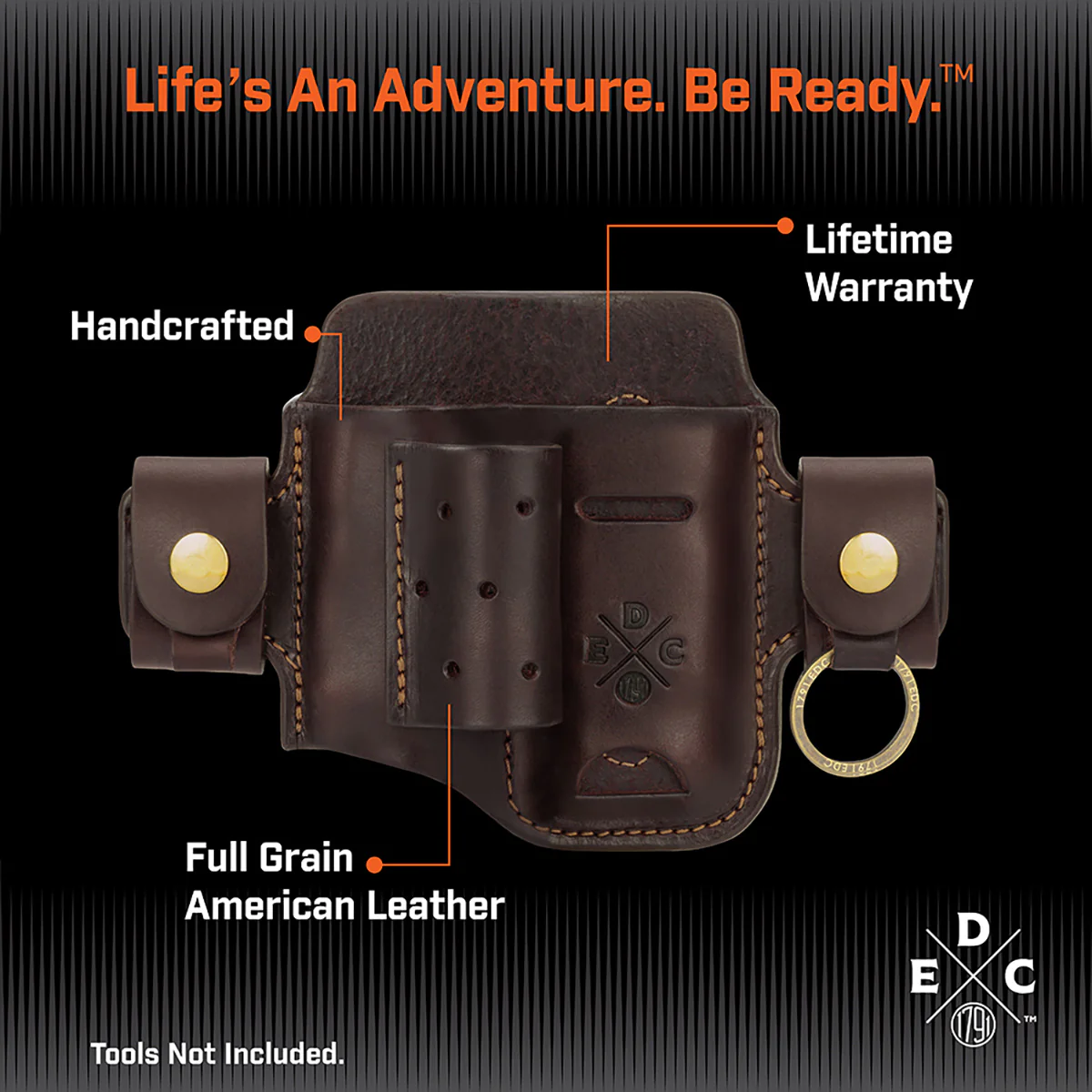 Leather Multitool Action Snap Belt Sheath - Image 5