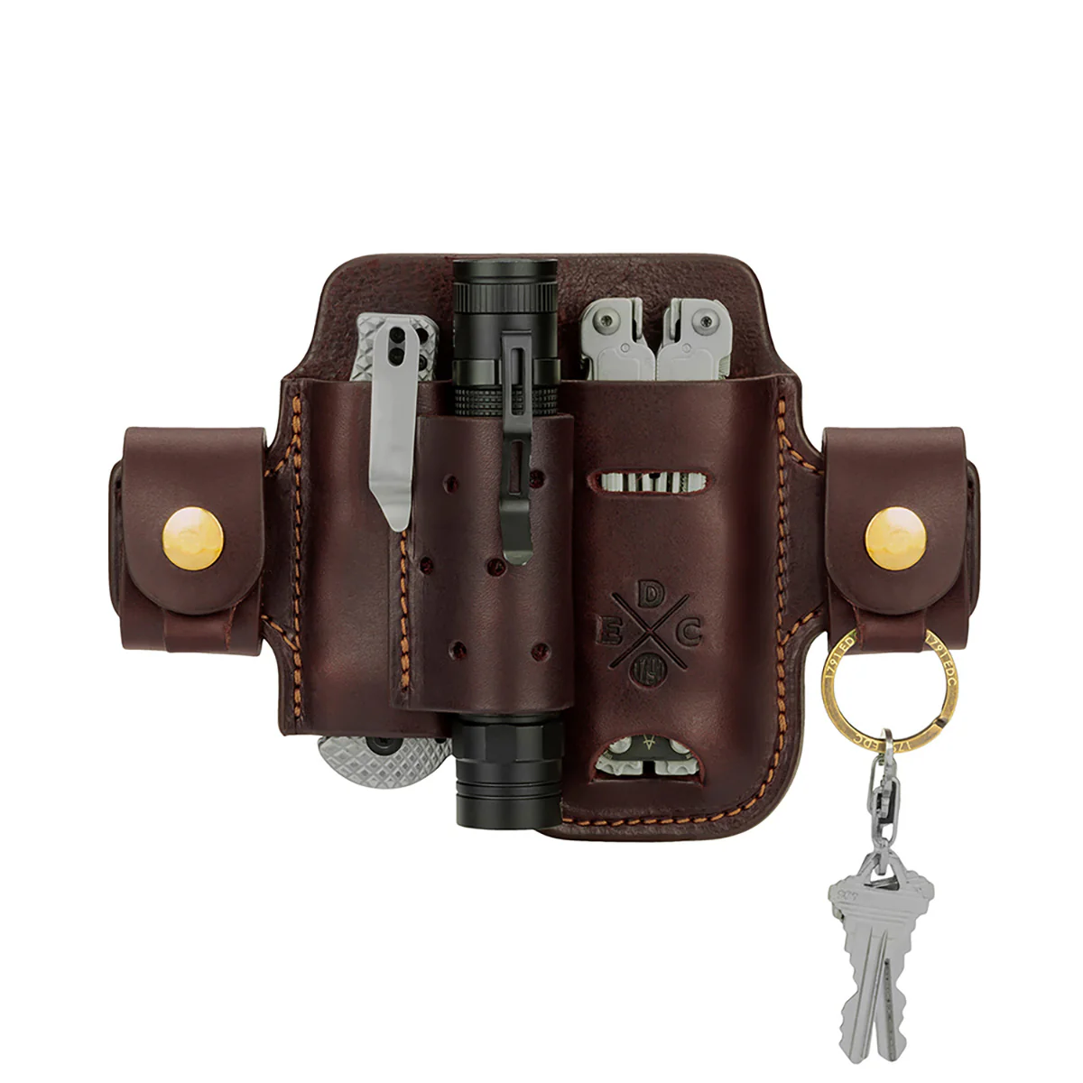 Leather Multitool Action Snap Belt Sheath - Image 6