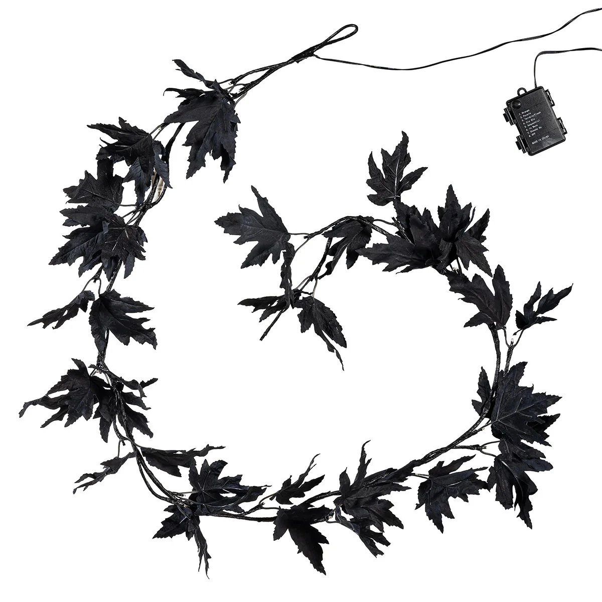LED Black Maple Garland - Image 2