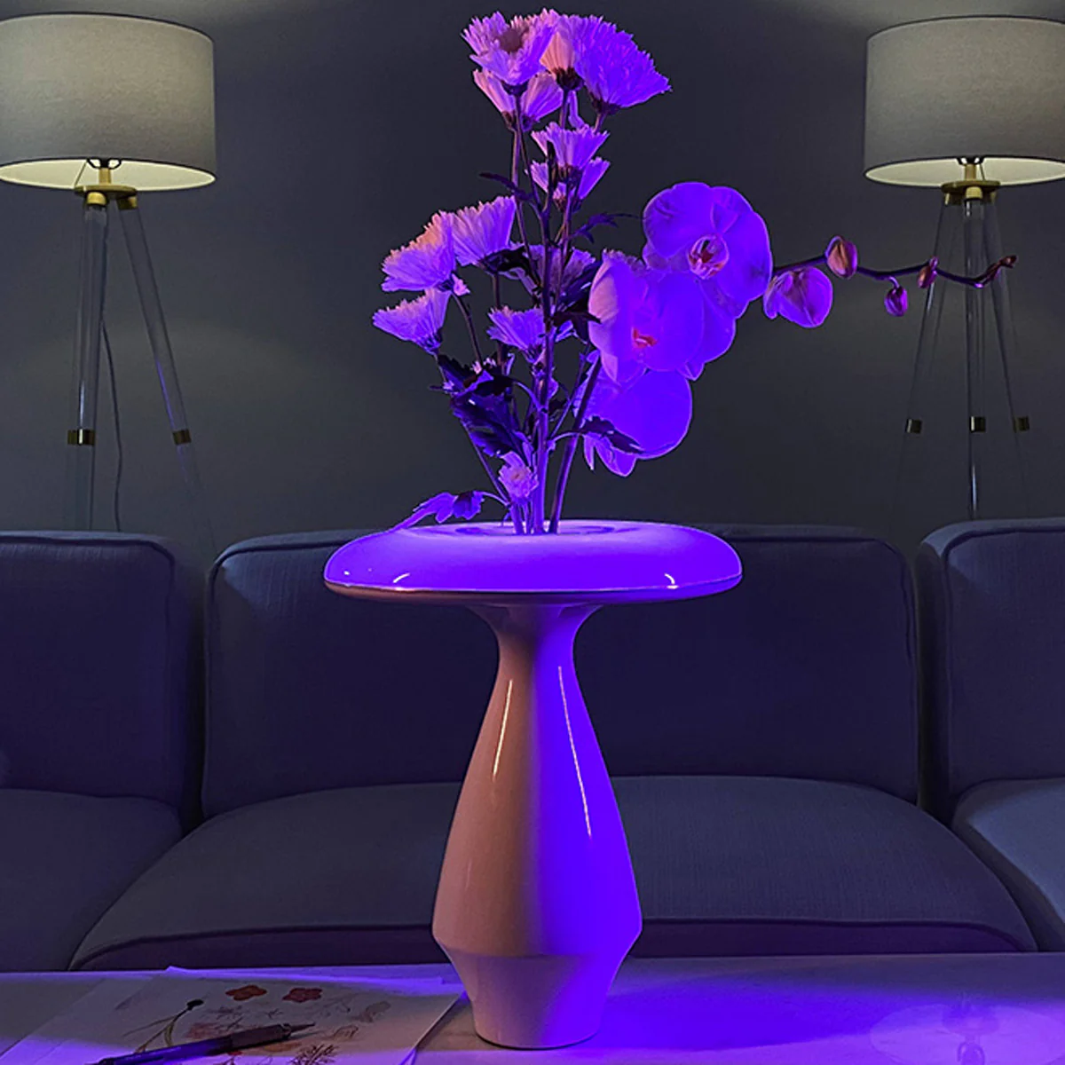 LED Ceramic Flower Vase - Image 7