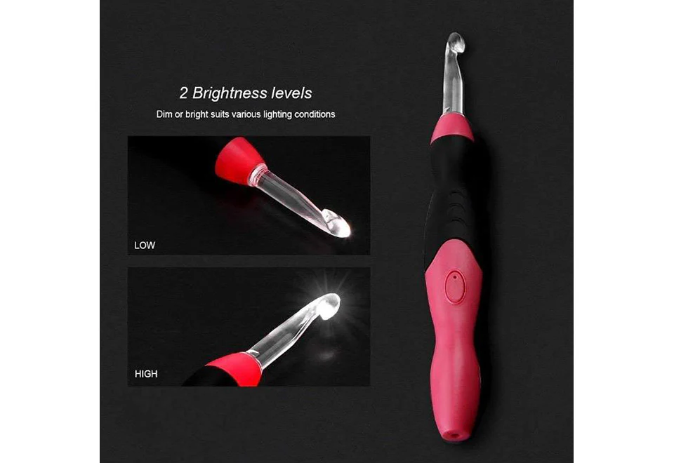 LED Crochet Hooks with Interchangeable Heads - Image 4