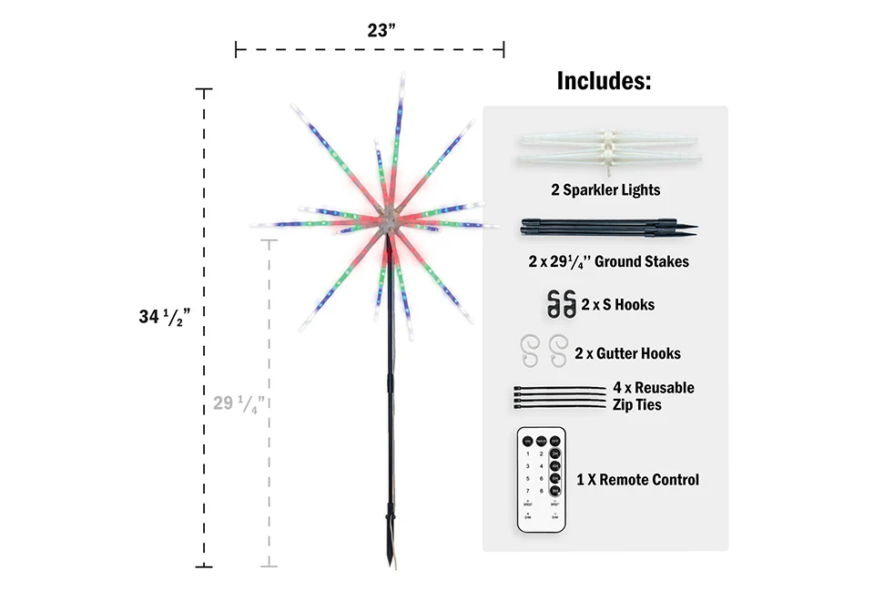 LED Garden Sparkler Lights (Set of 2) - Image 9