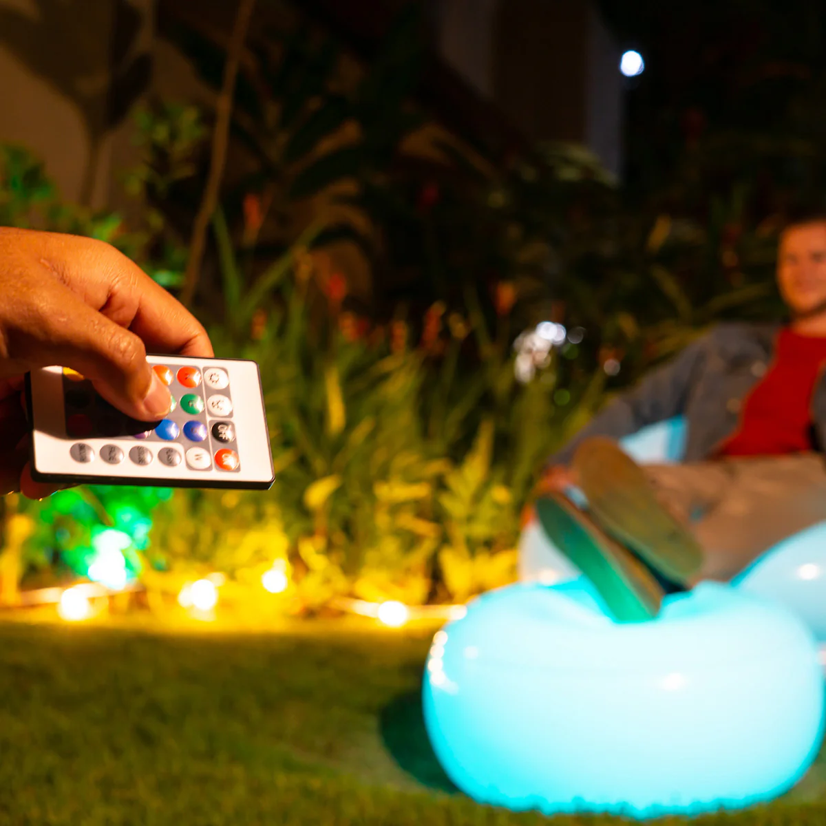 LED Lounge Light Inflatable Pouf - Image 2