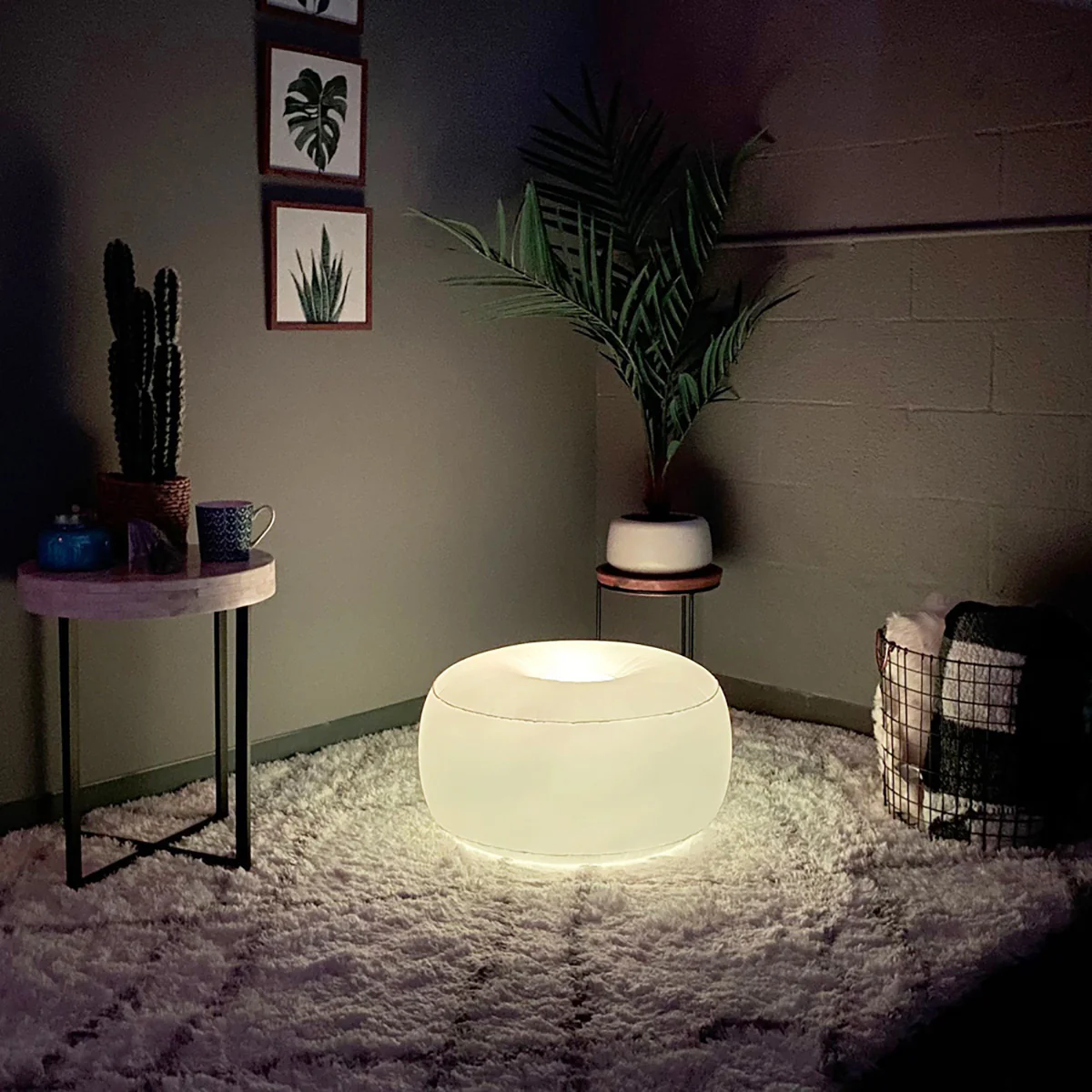 LED Lounge Light Inflatable Pouf - Image 3