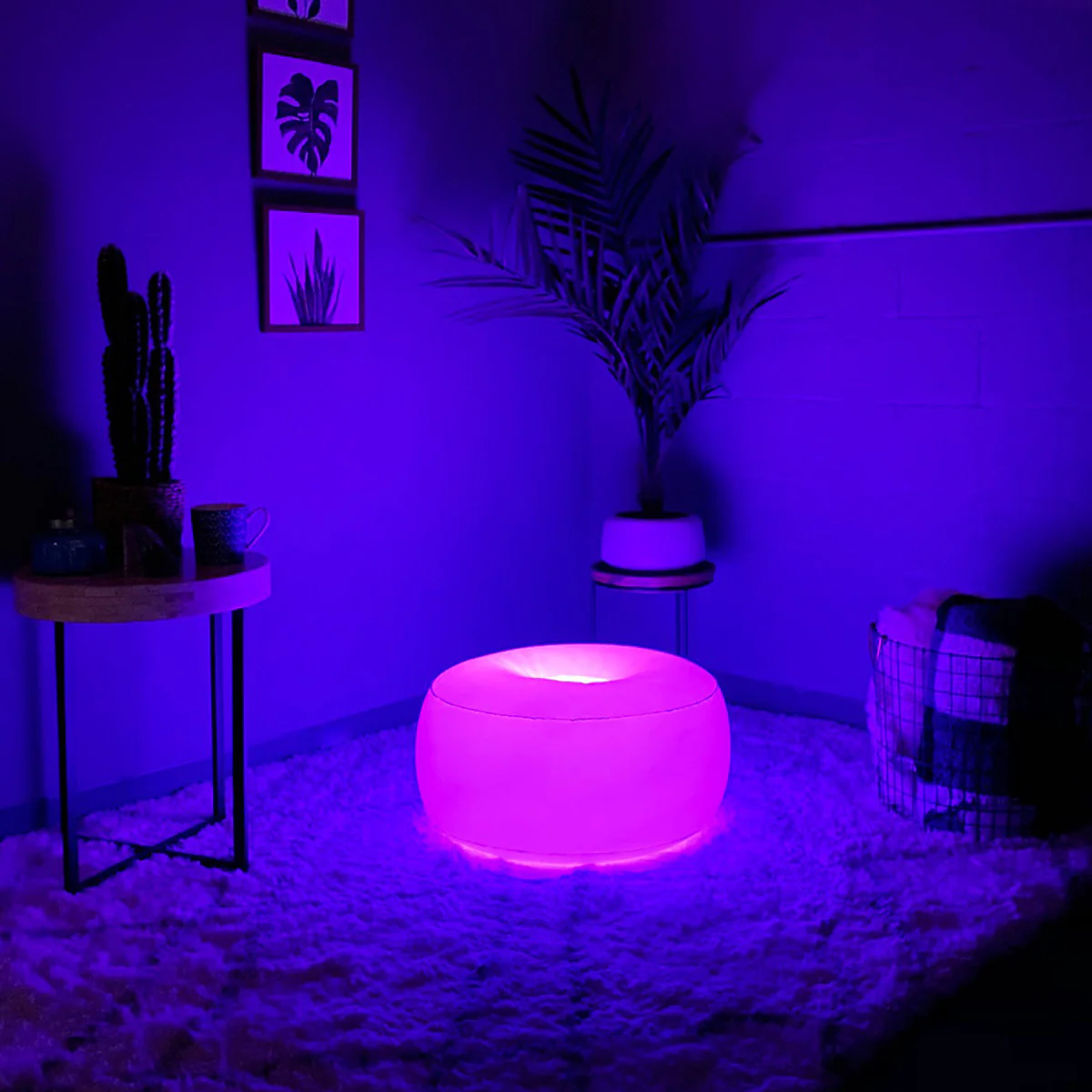 LED Lounge Light Inflatable Pouf - Image 5