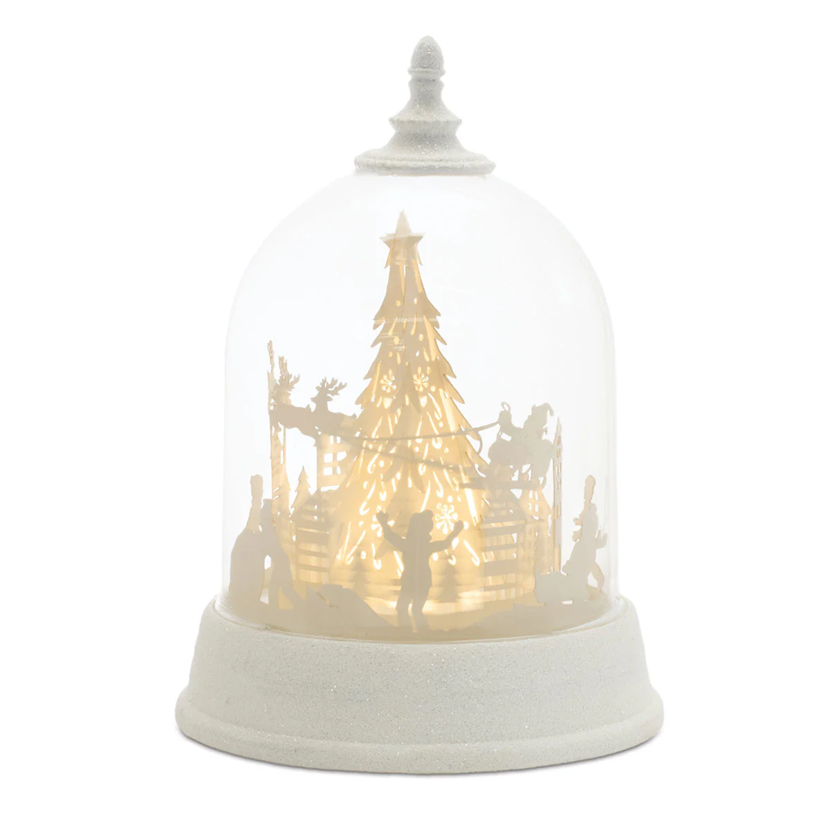LED Rotating Santa's Sleigh Globe - Image 2