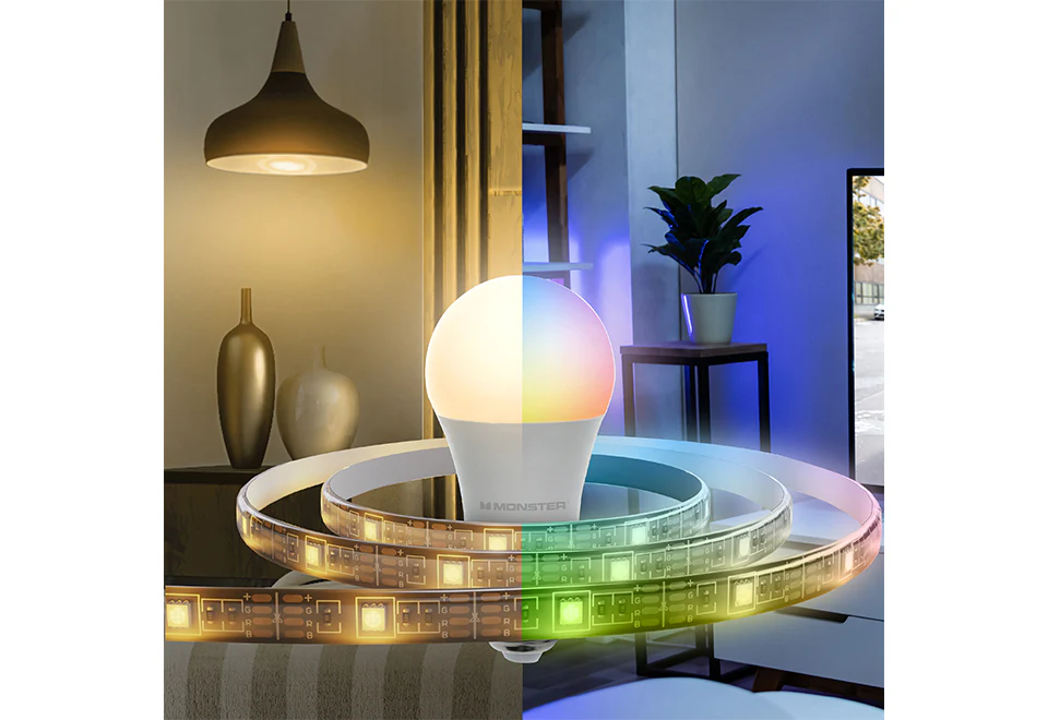 LED Smart Light Bulb and Light Strip Kit - Image 2