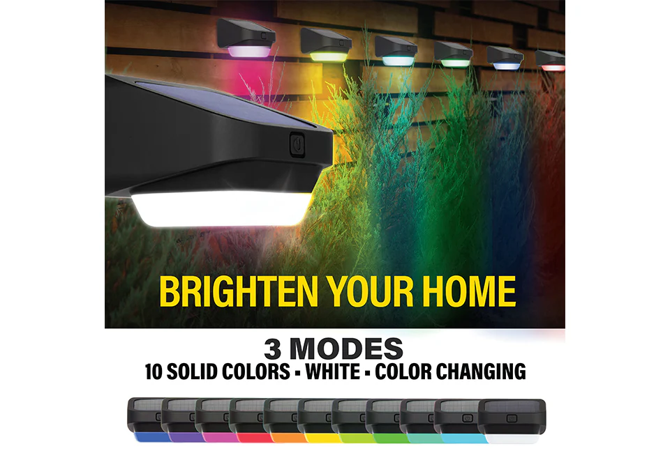 LED Solar Fence Lights (4-Pack) - Image 3