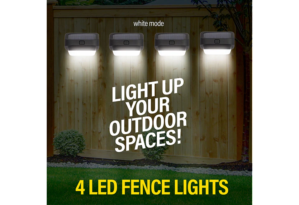 LED Solar Fence Lights (4-Pack) - Image 5