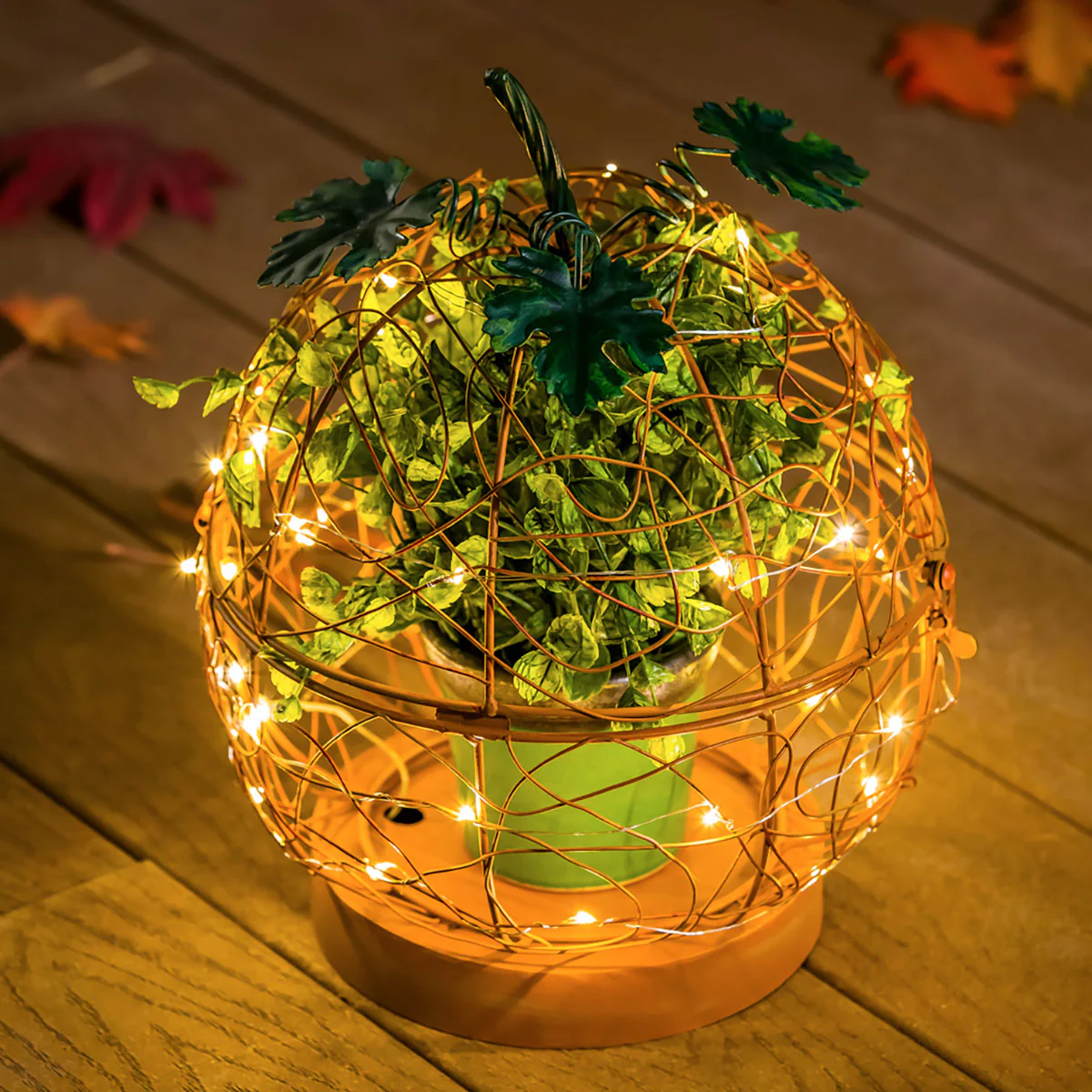 LED Wire Pumpkin Container - Image 3