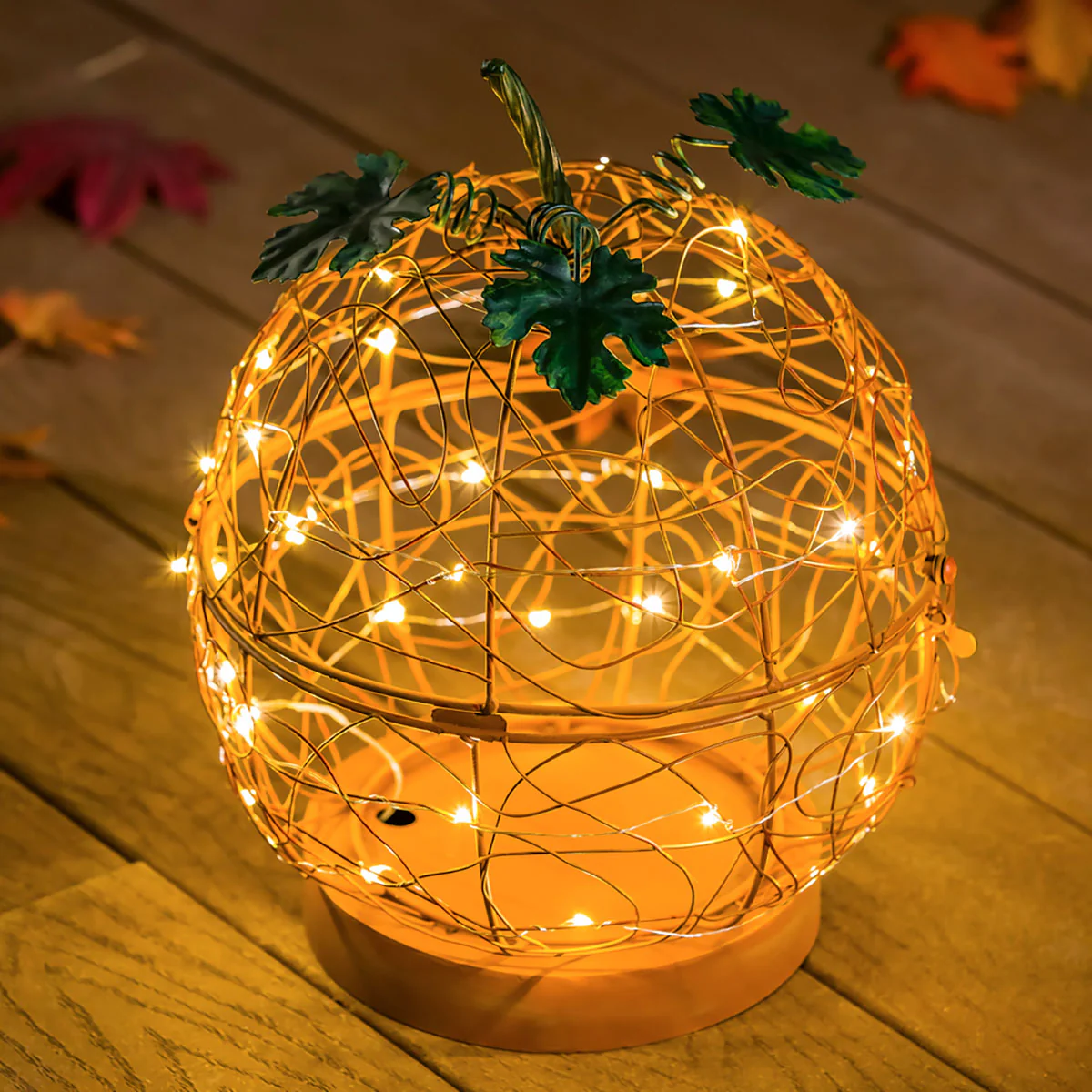 LED Wire Pumpkin Container - Image 4