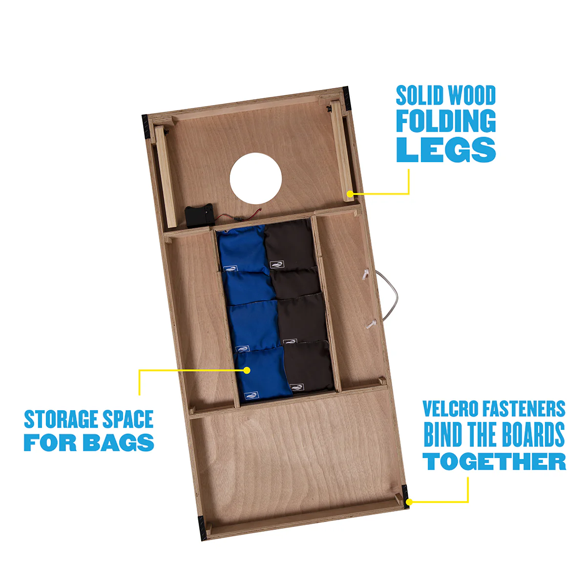 LED Wood Cornhole Set - Image 6