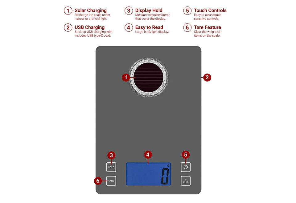 Light Powered Kitchen Scale - Image 5