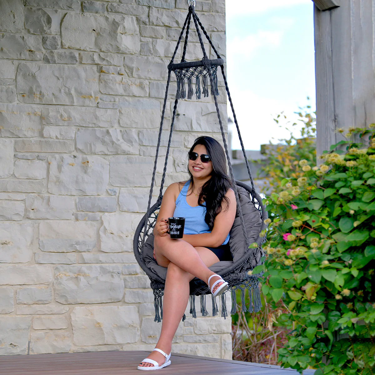 Macrame Hanging Chair - Image 6