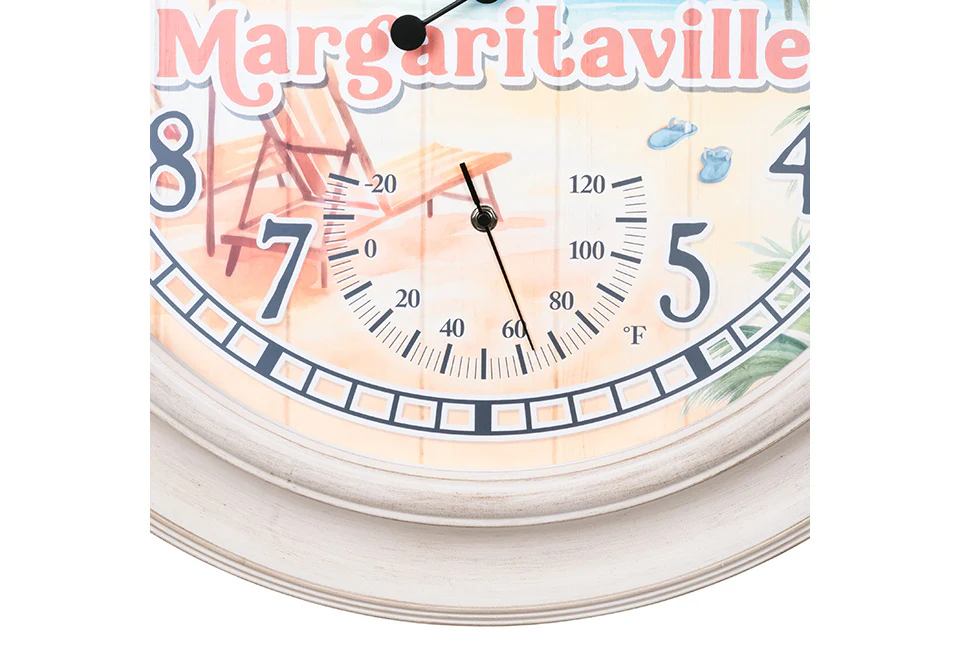 Margaritaville Indoor/Outdoor Wall Clock with Temperature - Image 7