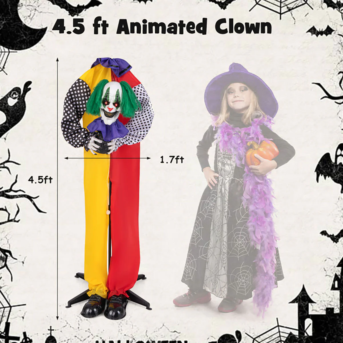Mechanized Clown with LED Eyes and Audio - Image 10