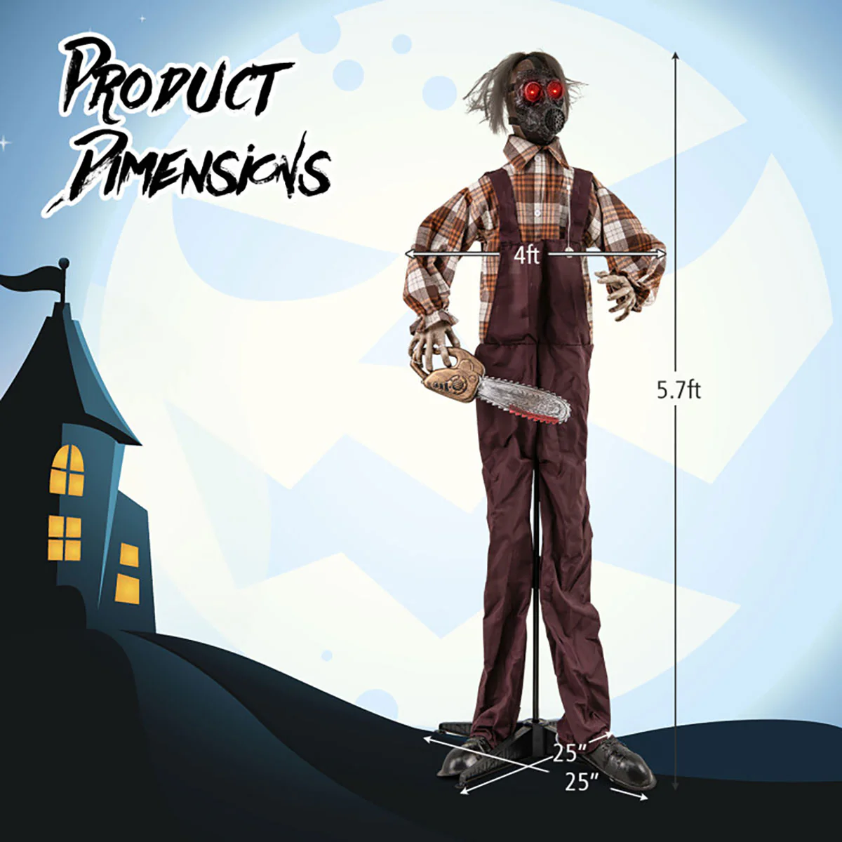 Mechanized Shaking Scary Man with  Lights and Sound - Image 8