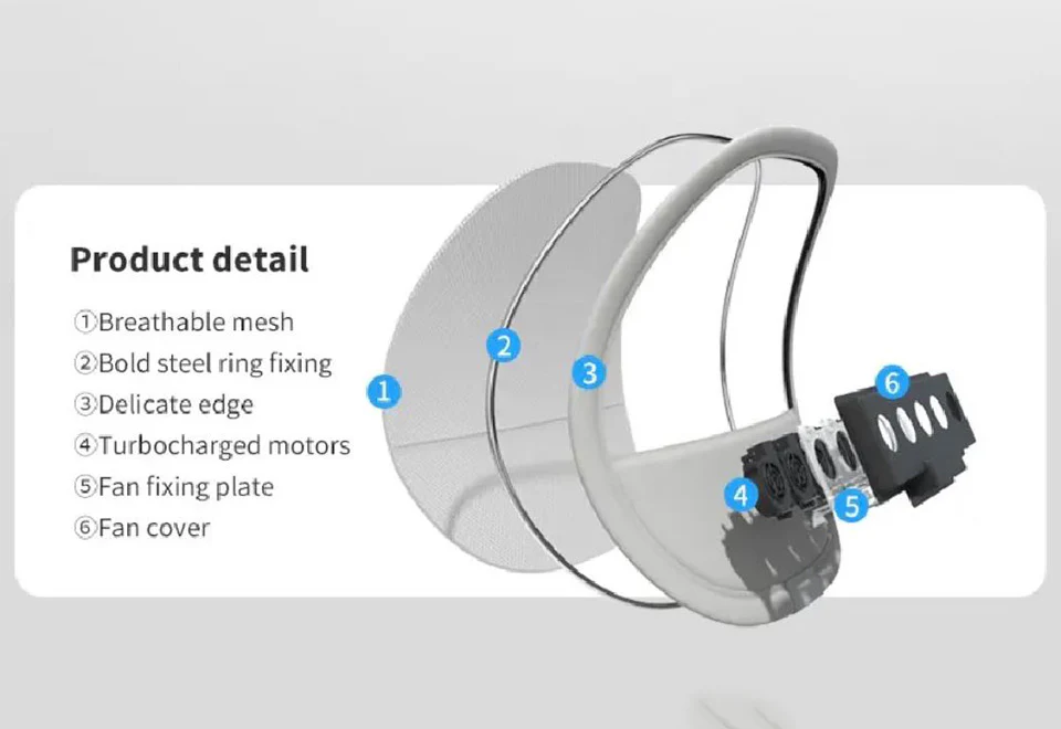 Mesh Lumbar Support with Cooling Fans - Image 5