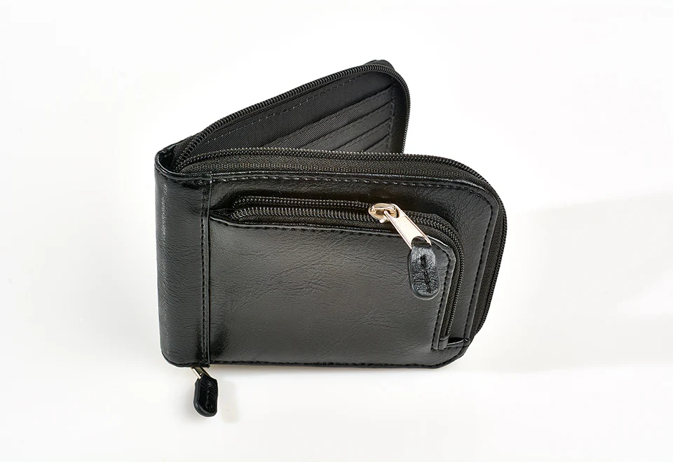 Minimalist Zippered RFID Front Pocket Wallet - Image 10