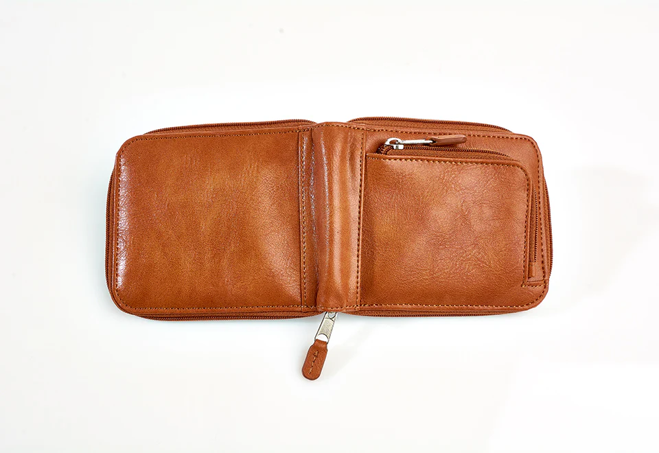 Minimalist Zippered RFID Front Pocket Wallet - Image 11
