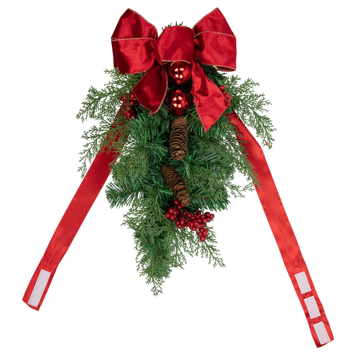 Mixed Cedar and Pine Christmas Chair Back Swags (Set of 2) - Image 4