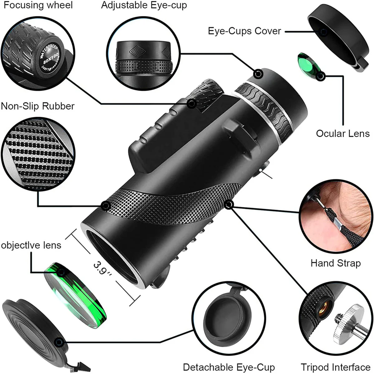 Monocular Telescope with Smartphone Holder and Tripod - Image 4