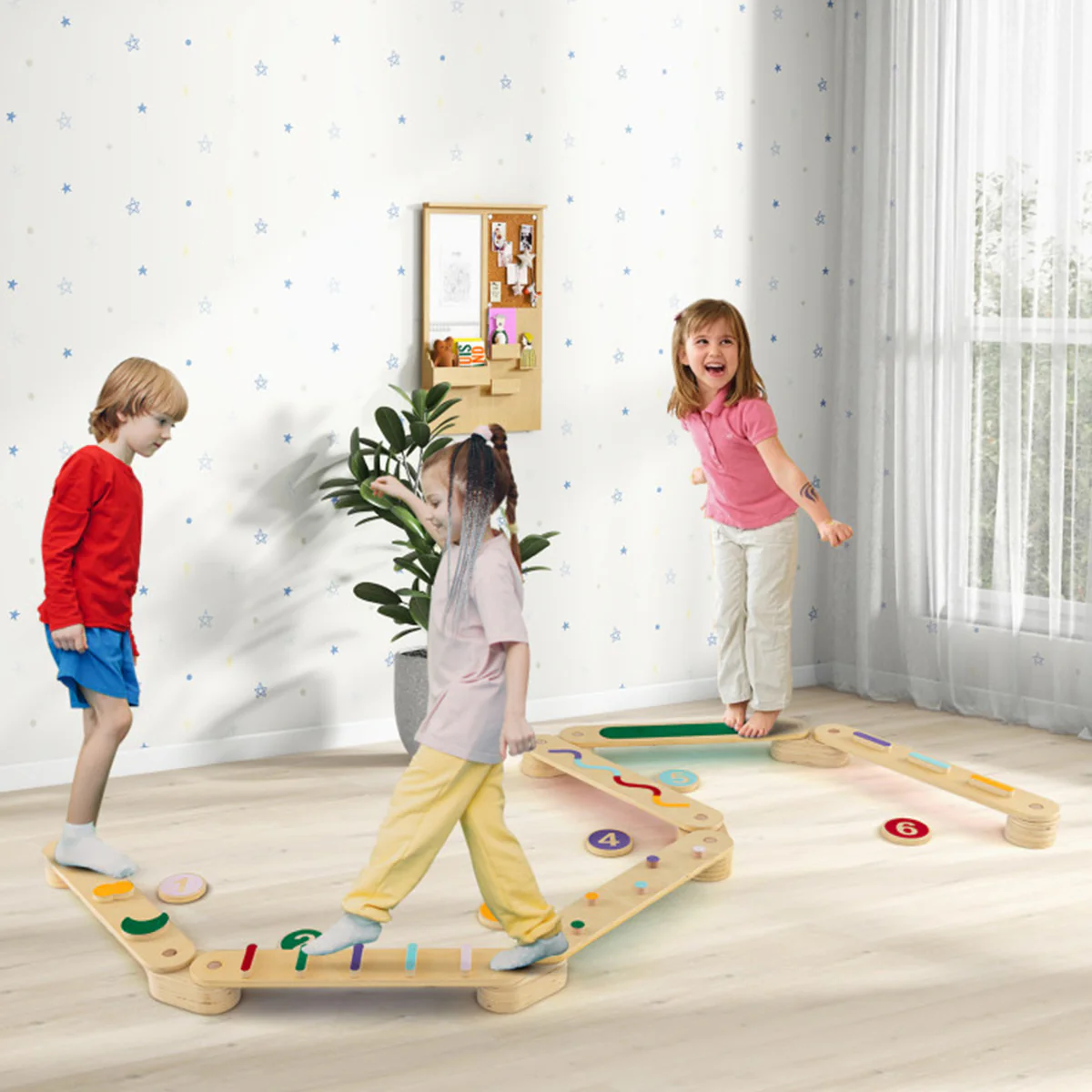 Montessori Balance Beam Set with Stepping Stones - Image 10