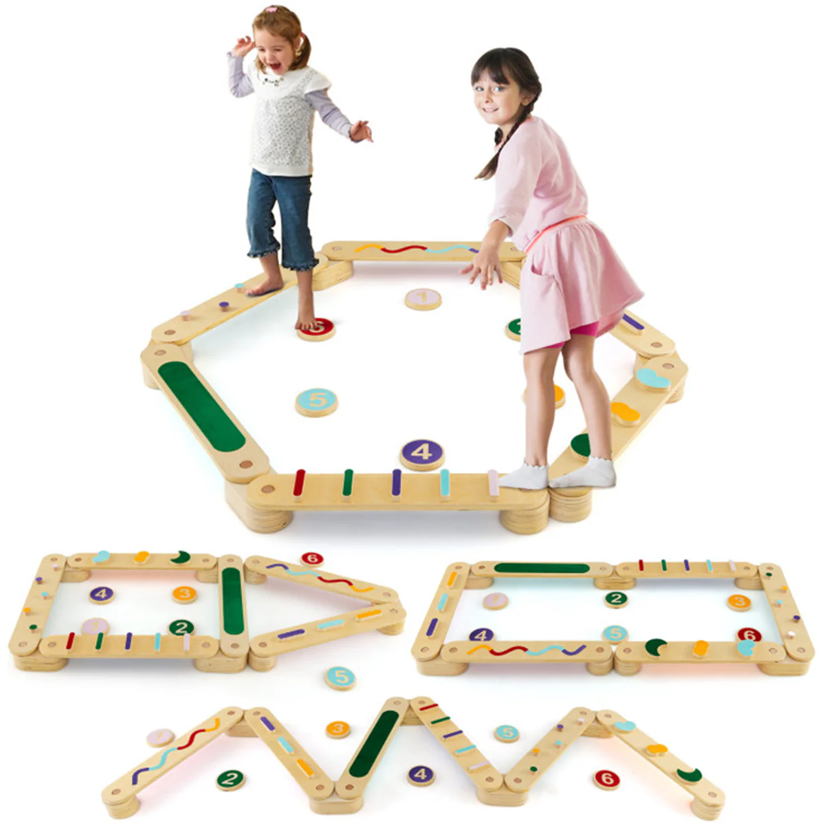 Montessori Balance Beam Set with Stepping Stones - Image 2
