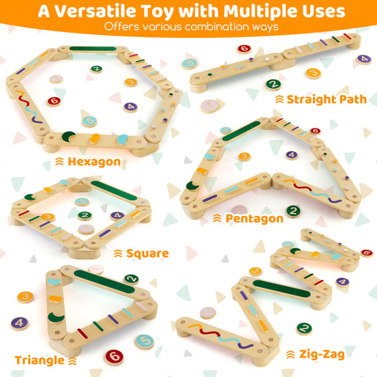 Montessori Balance Beam Set with Stepping Stones - Image 6