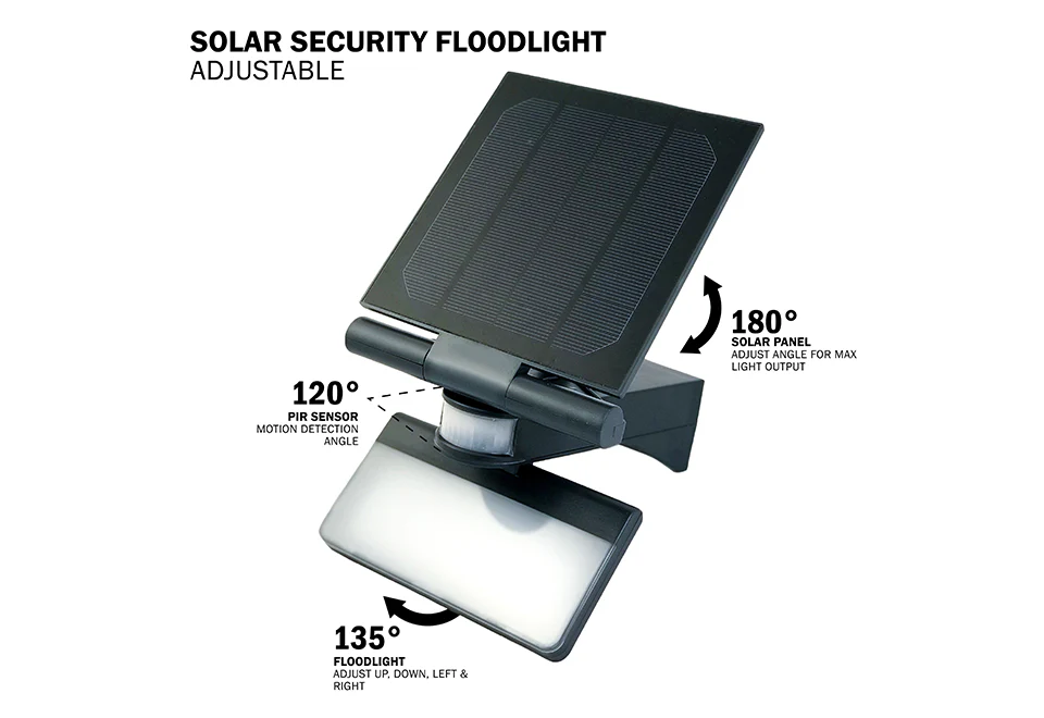 Motion Activated LED Solar Powered Flood Light - Image 3