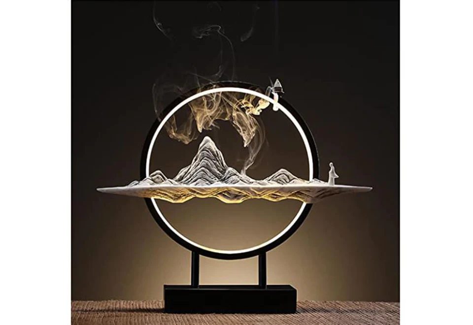 Mountain Incense Burner with LED Lamp - Image 3