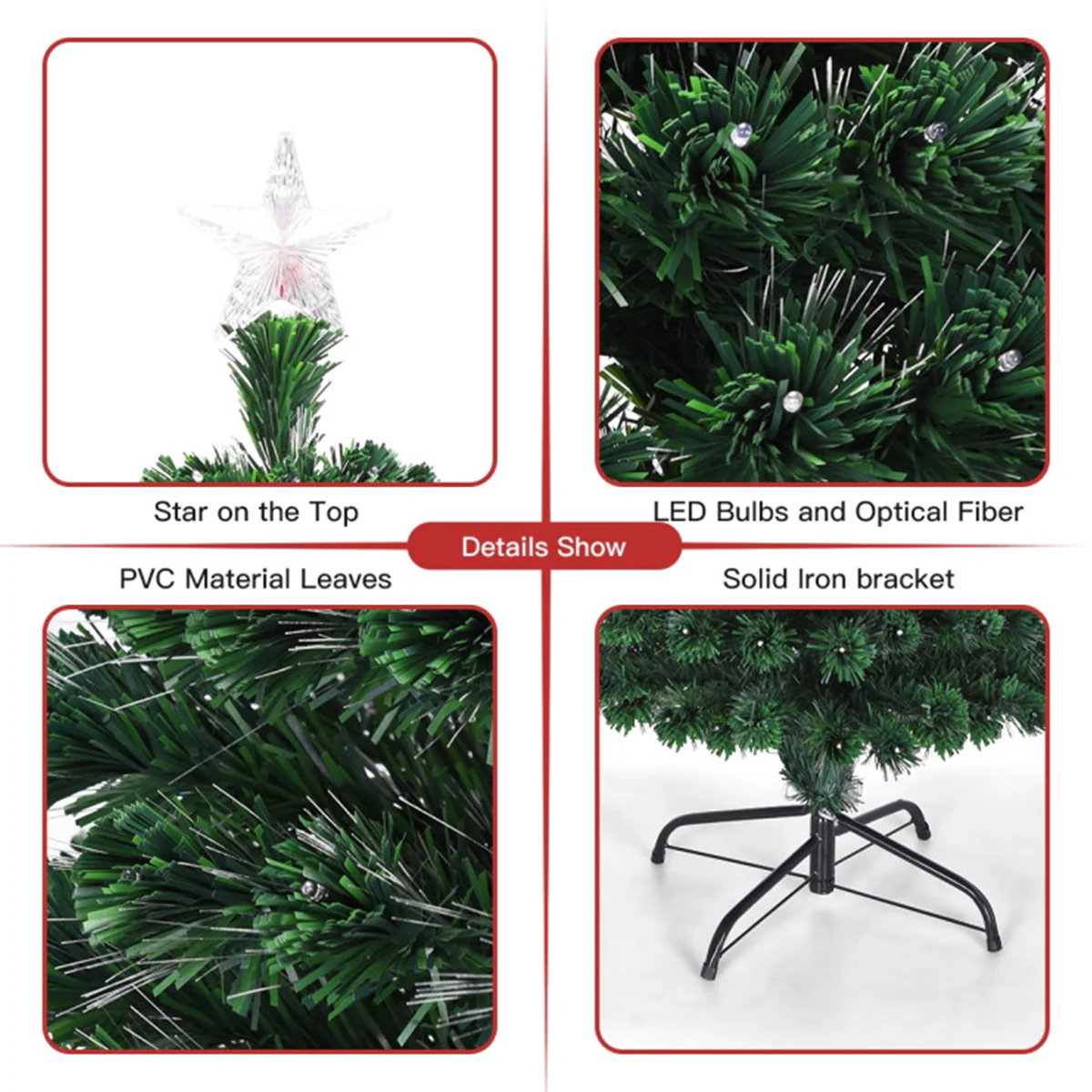 Multicolor Pre-lit Artificial Christmas Tree - Image 5