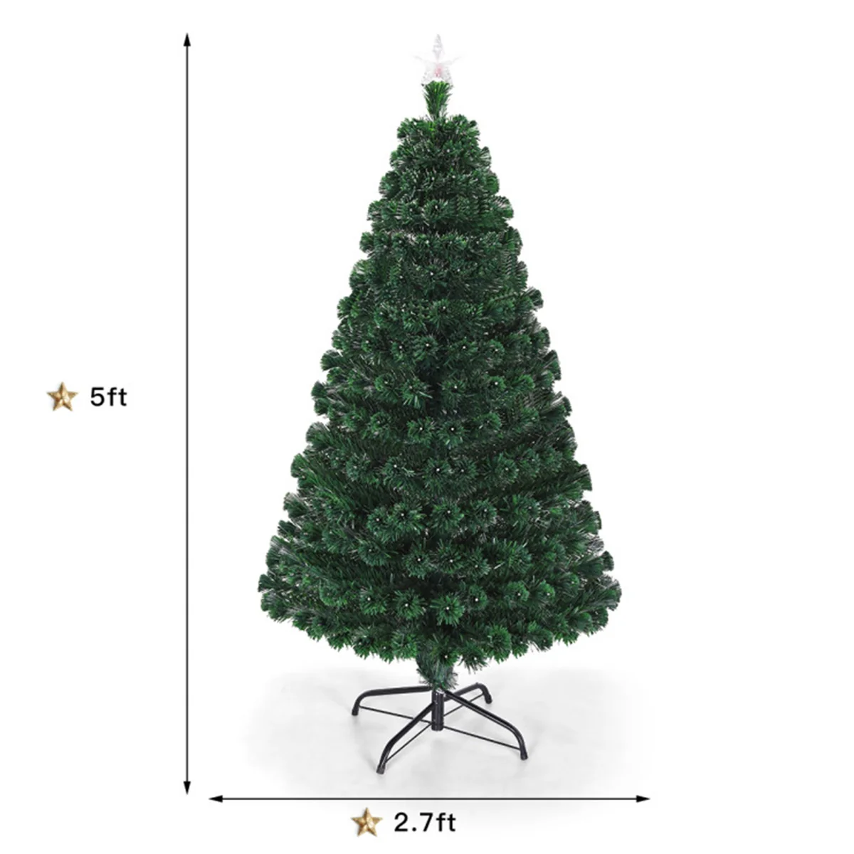 Multicolor Pre-lit Artificial Christmas Tree - Image 9