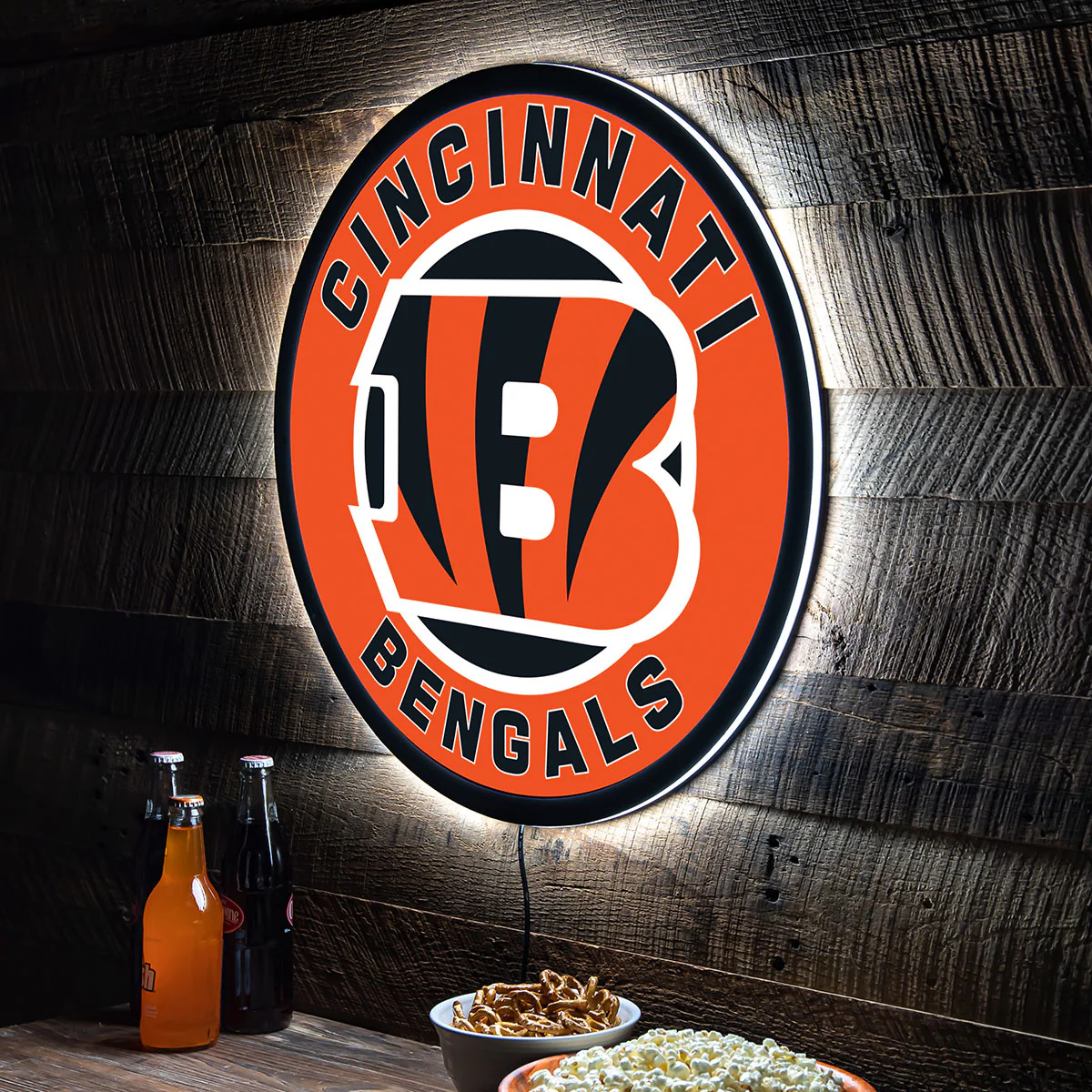 NFL Backlit Full Edge Round Wall Sign - Image 30