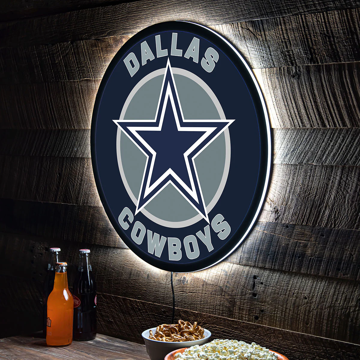 NFL Backlit Full Edge Round Wall Sign - Image 33
