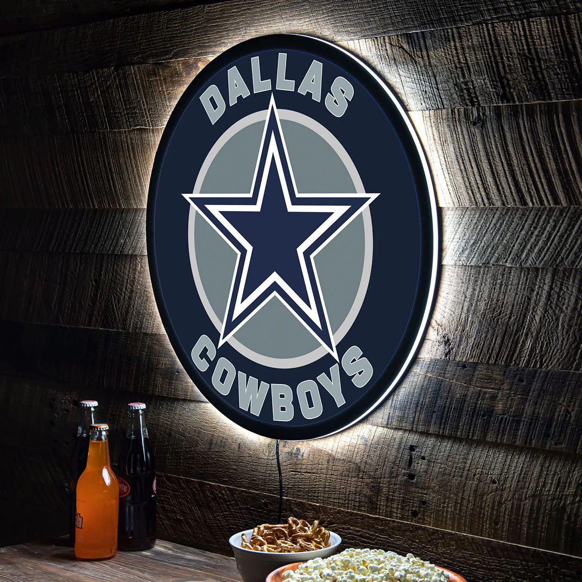 NFL Backlit Full Edge Round Wall Sign - Image 34