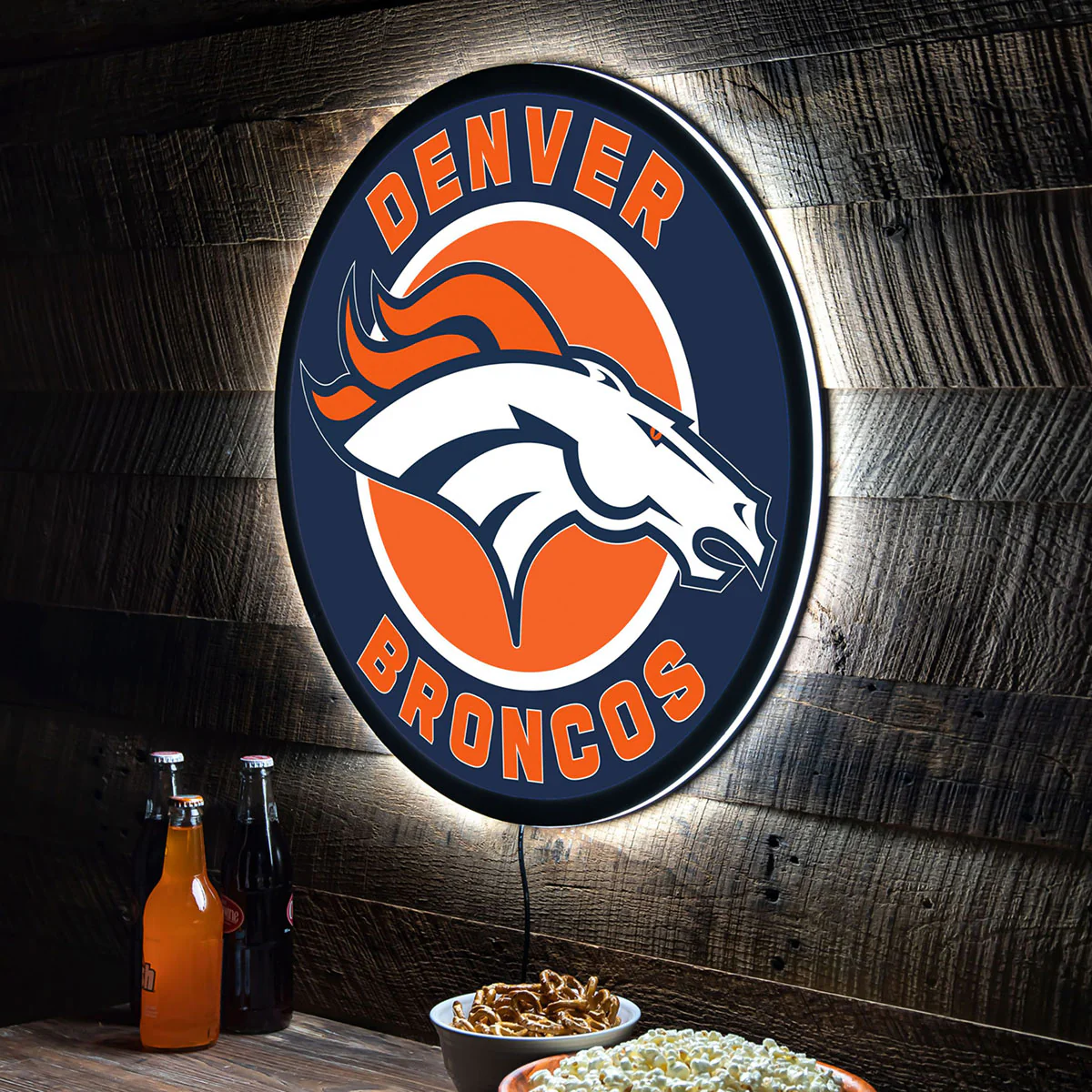 NFL Backlit Full Edge Round Wall Sign - Image 37