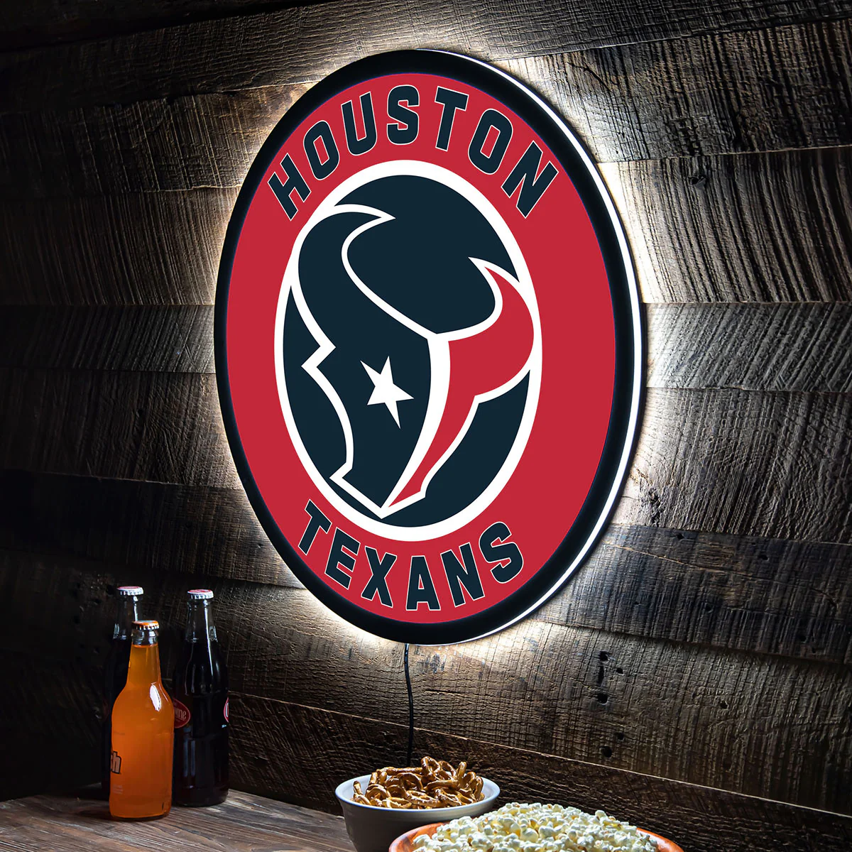 NFL Backlit Full Edge Round Wall Sign - Image 46