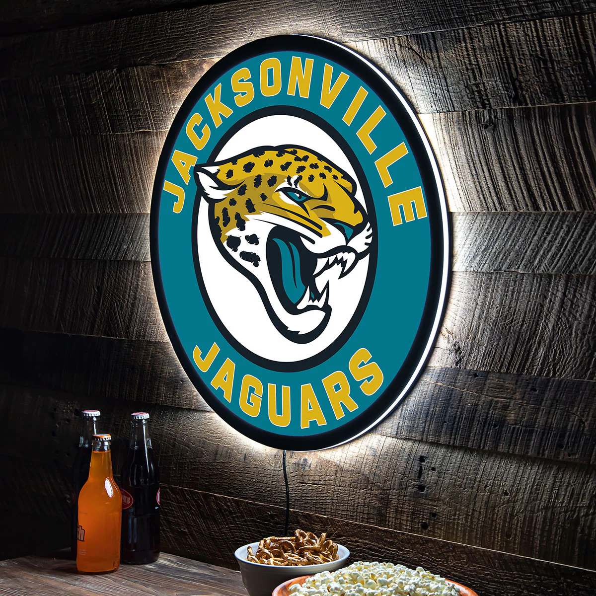 NFL Backlit Full Edge Round Wall Sign - Image 54