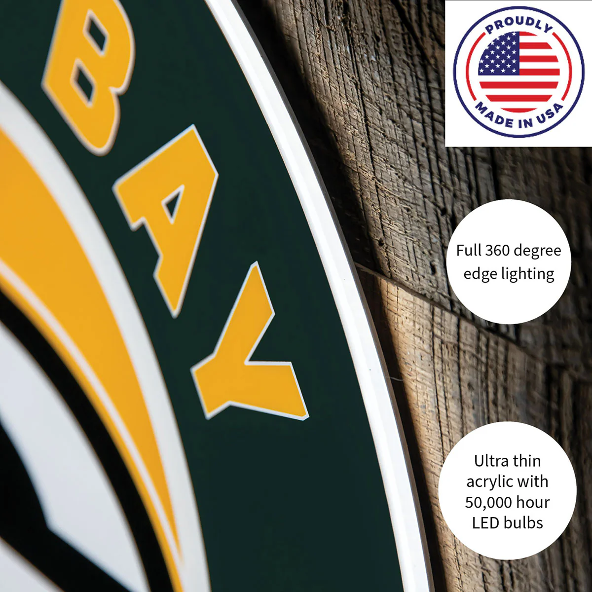 NFL Backlit Full Edge Round Wall Sign - Image 6