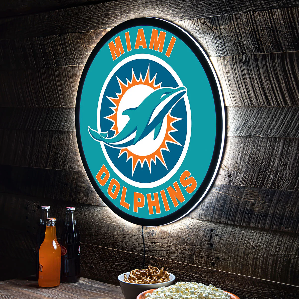 NFL Backlit Full Edge Round Wall Sign - Image 72