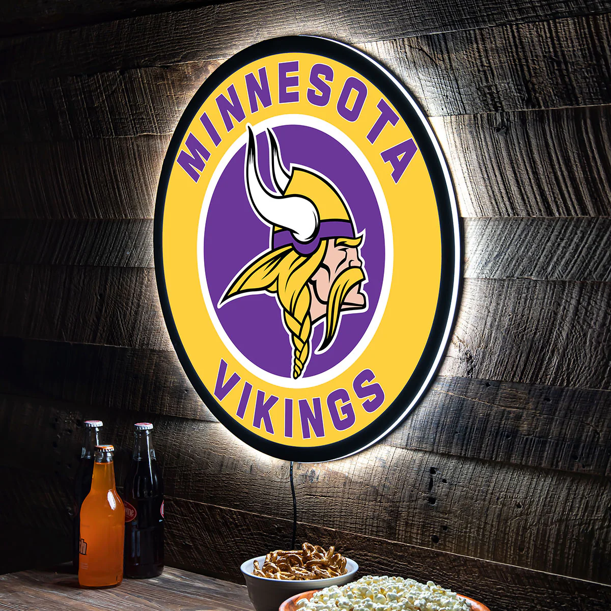 NFL Backlit Full Edge Round Wall Sign - Image 76