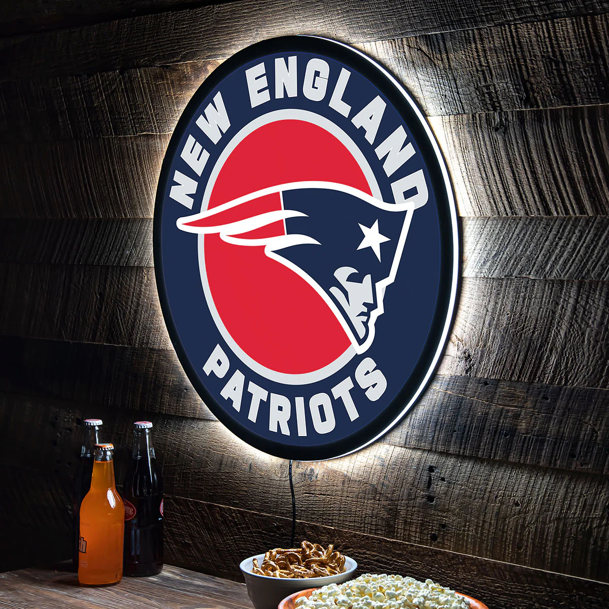 NFL Backlit Full Edge Round Wall Sign - Image 77