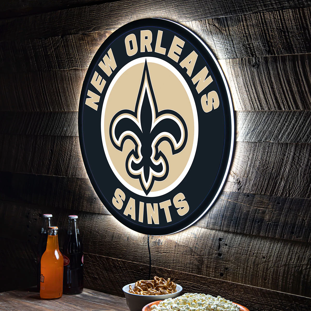 NFL Backlit Full Edge Round Wall Sign - Image 81