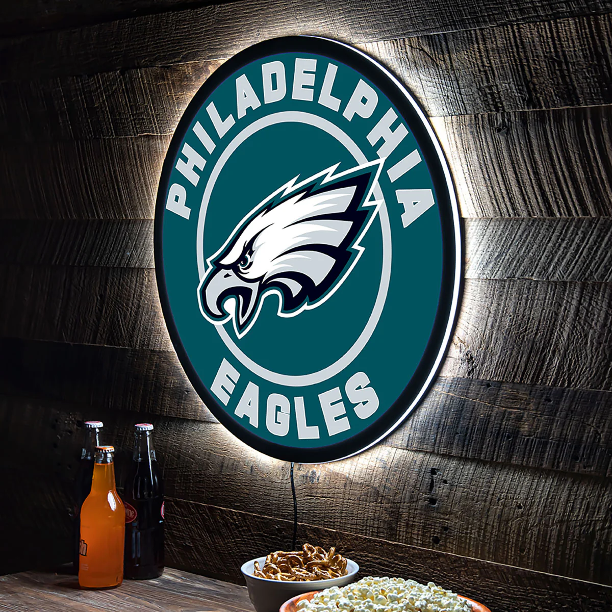 NFL Backlit Full Edge Round Wall Sign - Image 86