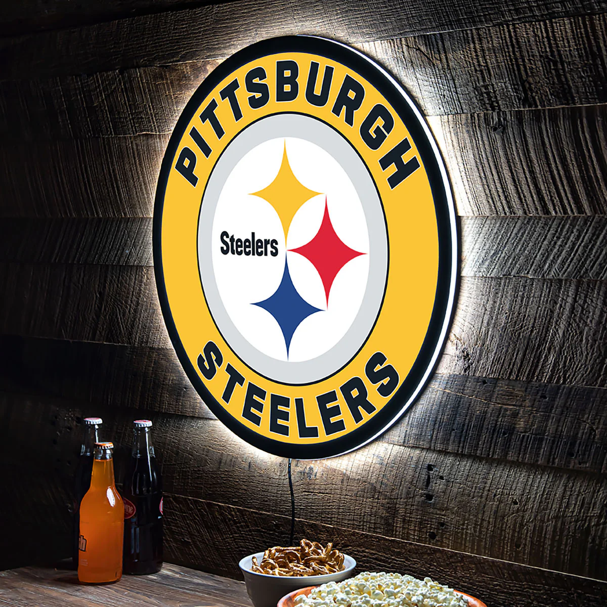NFL Backlit Full Edge Round Wall Sign - Image 91
