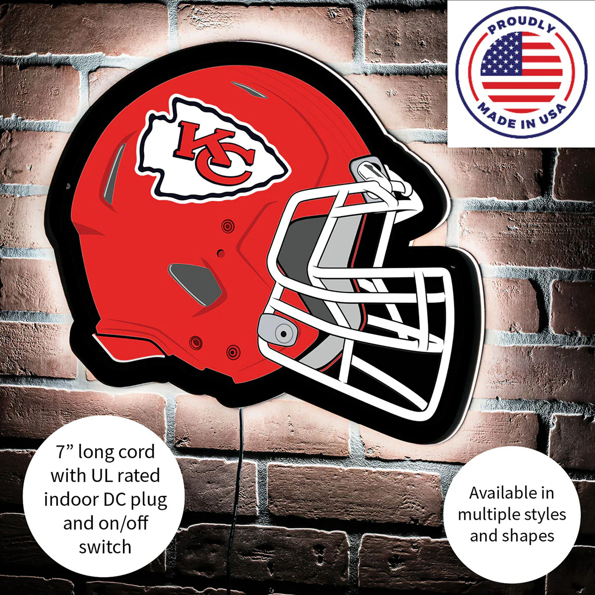 NFL Backlit Helmet Wall Sign - Image 72