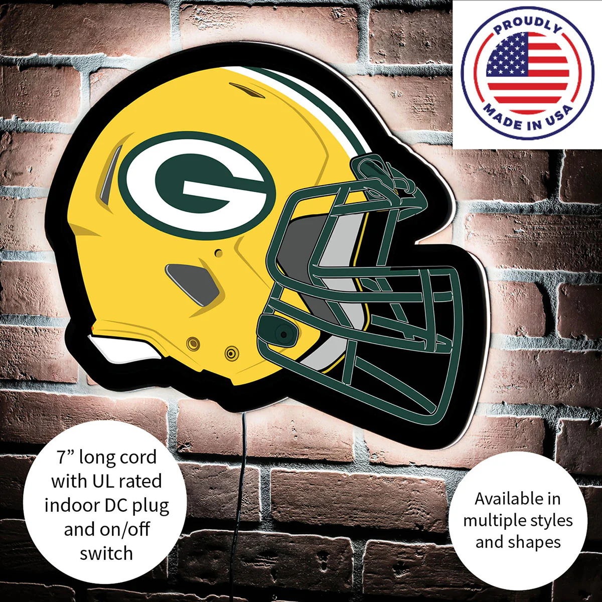NFL Backlit Helmet Wall Sign - Image 76
